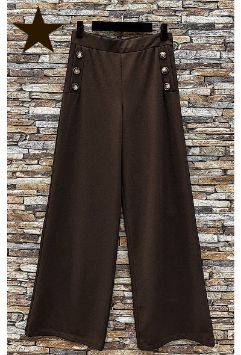 House of Smits Broek neyla buttons choco pf-31927 House of Smits Broek neyla buttons choco pf-31927