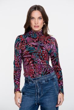Geisha Colpully print zwart 52617 Geisha Colpully print zwart 52617