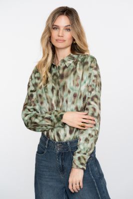 Geisha Blouse print groen 53659 Geisha Blouse print groen 53659