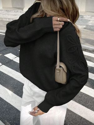 House of Smits Trui borduur Zwart efg1392 House of Smits Trui borduur Zwart efg1392