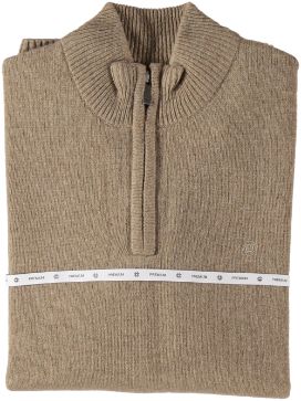 Fellows United Pullover Premium half zip jersey kn Mid brown/bronze 52.1137