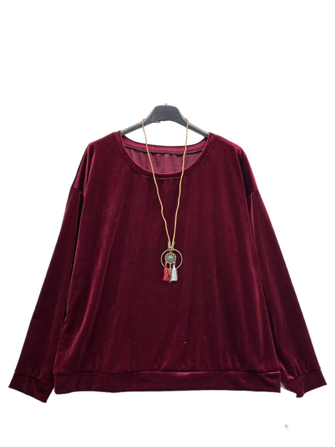 House of Smits Blouson plus size velours bordeaux e-ww123