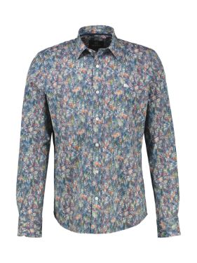 Lerros Shirt Blaadjes Blauw 2501091 Lerros Shirt Blaadjes Blauw 2501091