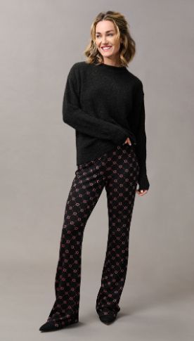Another Woman broek flared print rood 432225