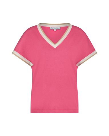 Red Button T-shirt knit vh framboos srb4552 Red Button T-shirt knit vh framboos srb4552