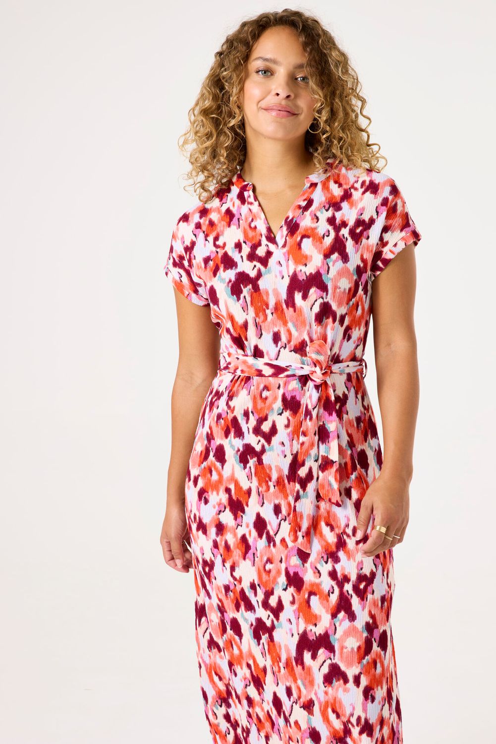 Garcia Jurk print koraal c50284