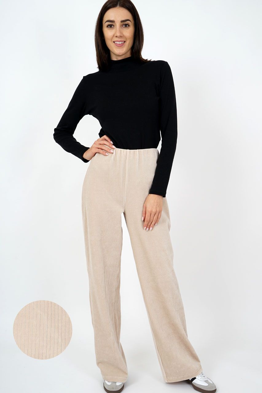 Smisses Broek rib ecru k14208