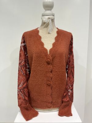 House of Smits Vest kanten mouwen Roest epf2615 House of Smits Vest kanten mouwen Roest epf2615