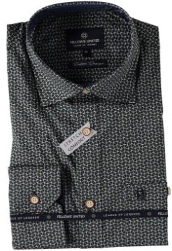 Fellows United Shirt Galaxy Stretch groen 42.6548