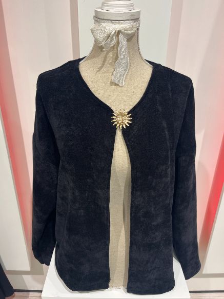 House of Smits Vestje ribcord zwart epg2592