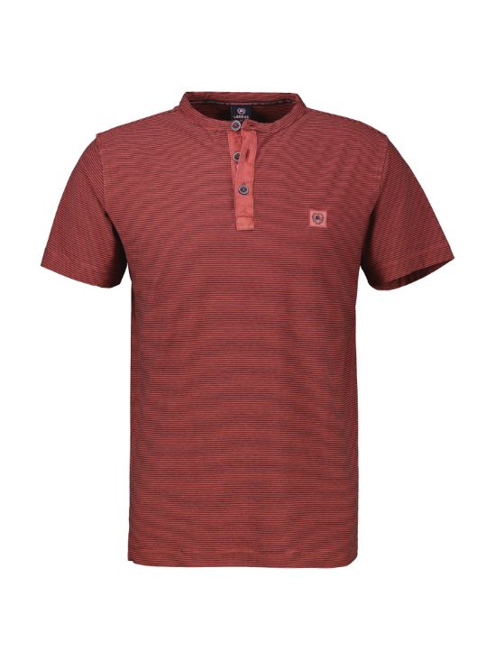 Lerros T-shirt Serafino rood 2523910