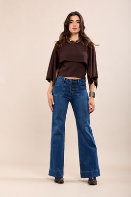 House of Smits Jeans flare pijp medium dark stone epfh2828
