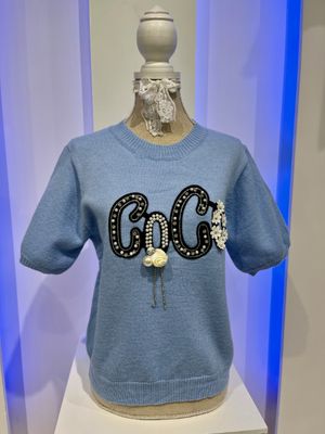 House of Smits T-shirt km knit Coco bleu epf98512 House of Smits T-shirt km knit Coco bleu epf98512