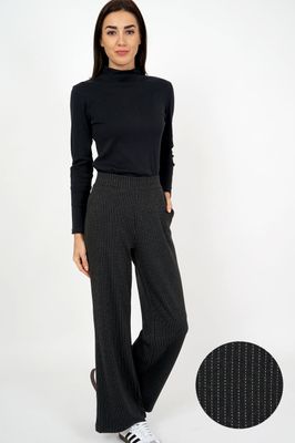 House of Smits Broek krijtstreep straight leg zwart k18911s