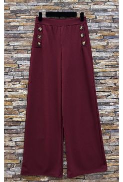 House of Smits Broek neyla buttons bordeaux pf-31927