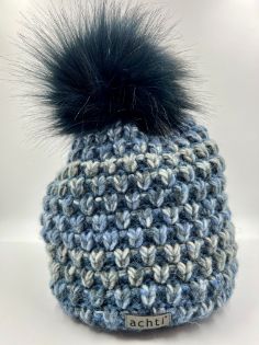 House of Smits muts beanie pompom blauw efaz2687