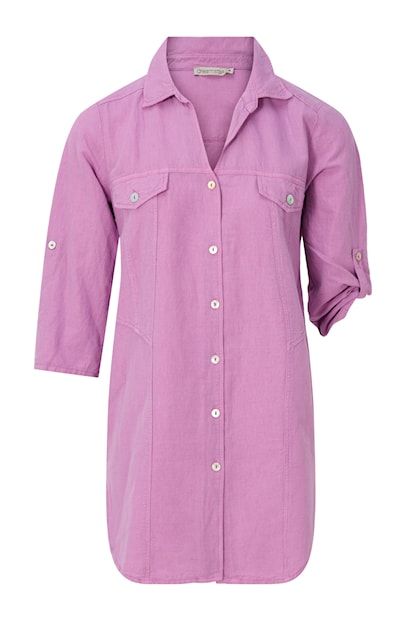 Dreamstar blouse linnen/katoen paars nano