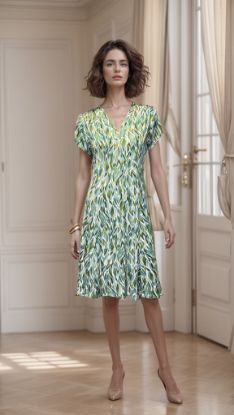 House of Smits Jurk km print  pf1857