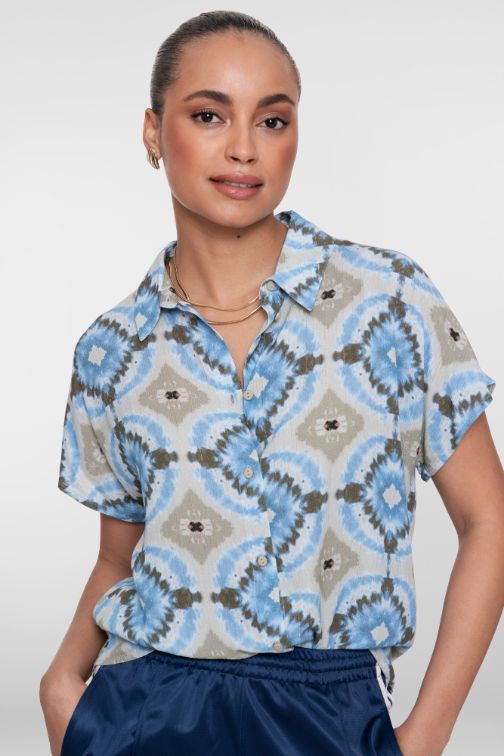 Geisha blouse blue 63277-20