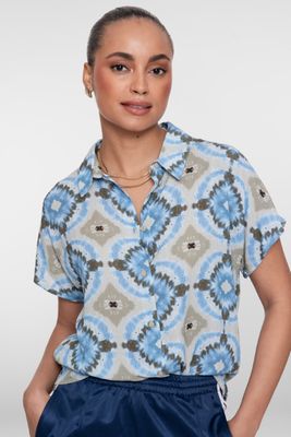 Geisha blouse blue 63277-20