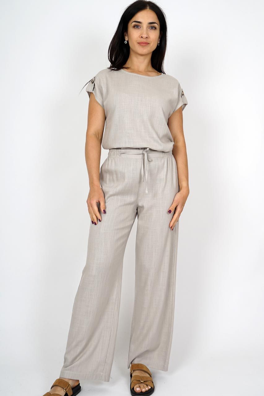 Smisses Broek lin/visk parelgrijs k32721