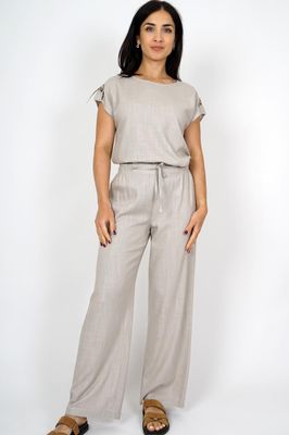 Smisses Broek lin/visk parelgrijs k32721