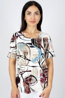 Smisses T-shirt 1/2m print offwhite k31720