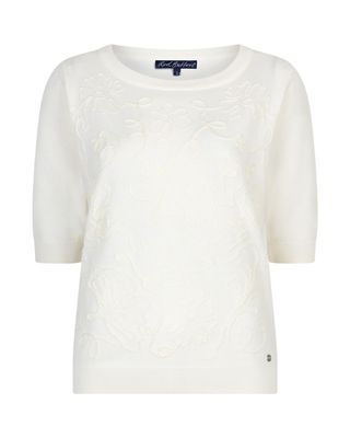 Red Button Trui km Sweet ribbon Ecru SRB4845