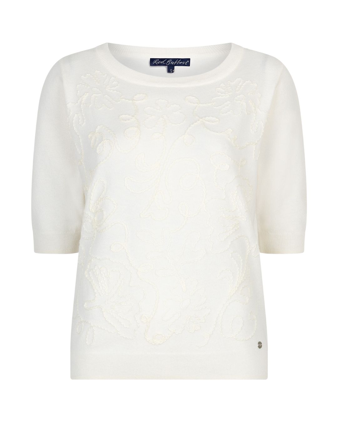 Red Button Trui km Sweet ribbon Ecru SRB4845