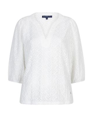 Red Button Shirt Ajour Offwhite SRB4809