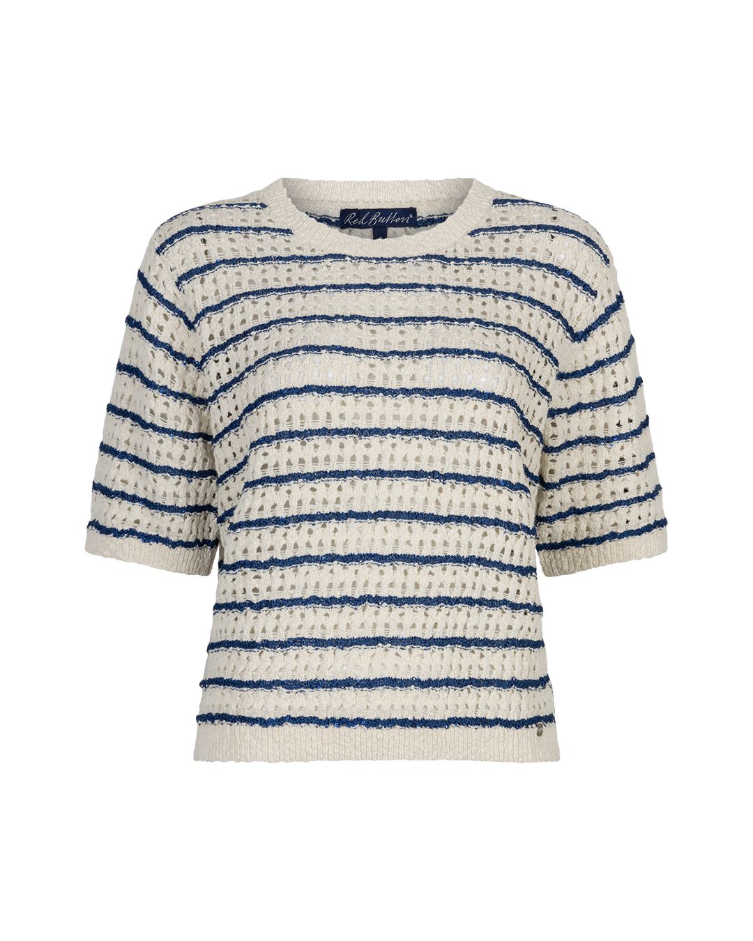 Red Button Trui km Jolene stripe jeansblue SRB4950