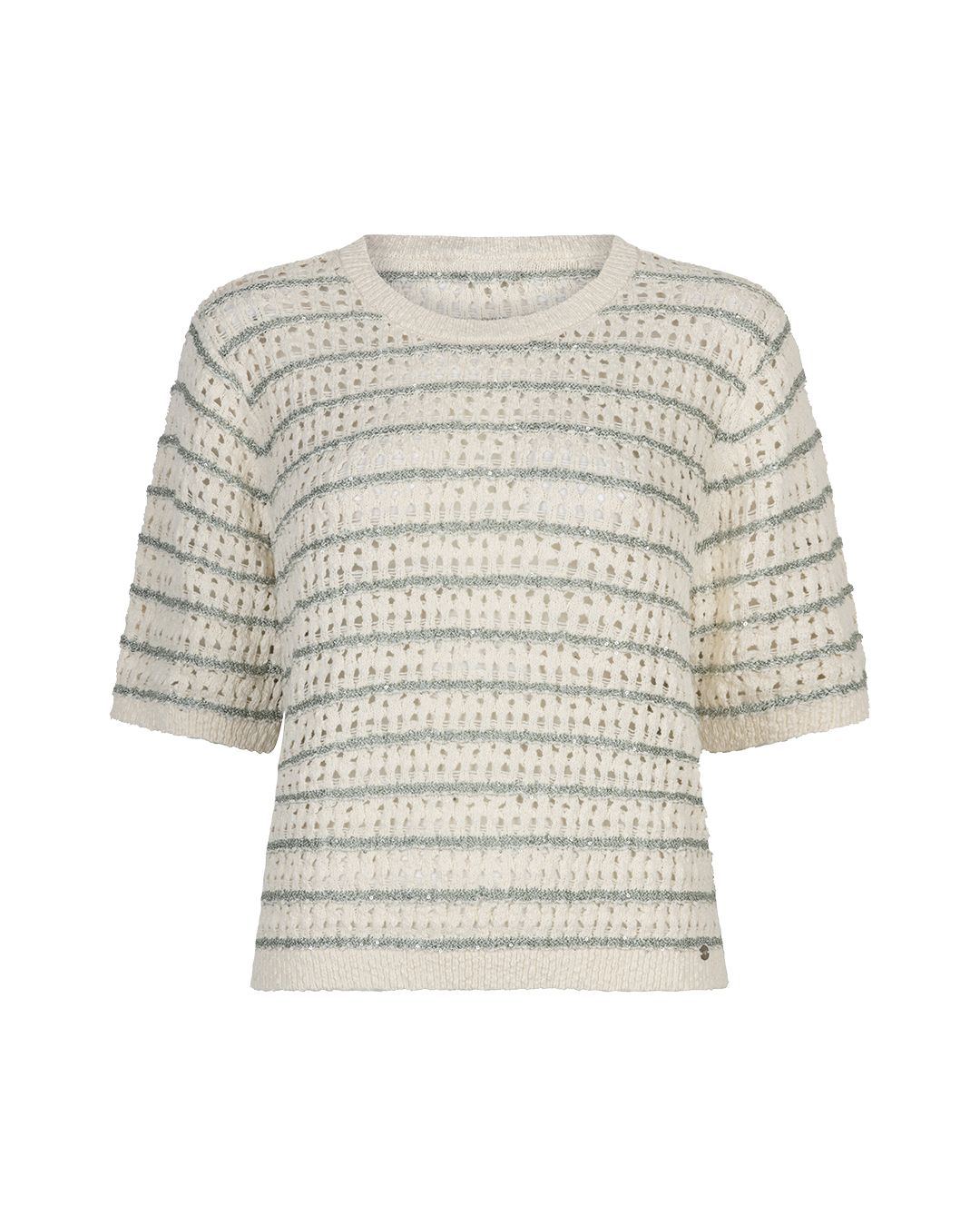 Red Button Trui km Jolene stripe light khaki SRB4950