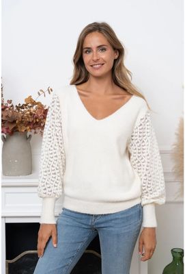 House of Smits Trui hartjes offwhite pfbp237