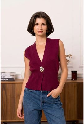 House of Smits Gilet bordeaux pfyp1759