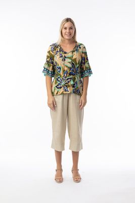 Orientique Blouse/shirt frill sleeve zand 82212