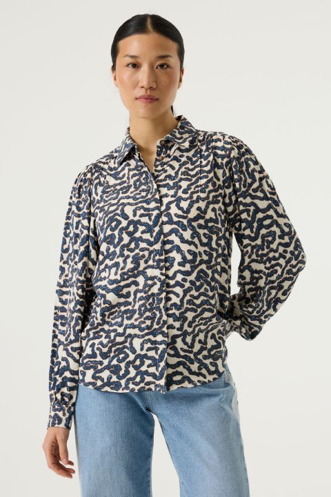 Garcia Blouse print off white O260031