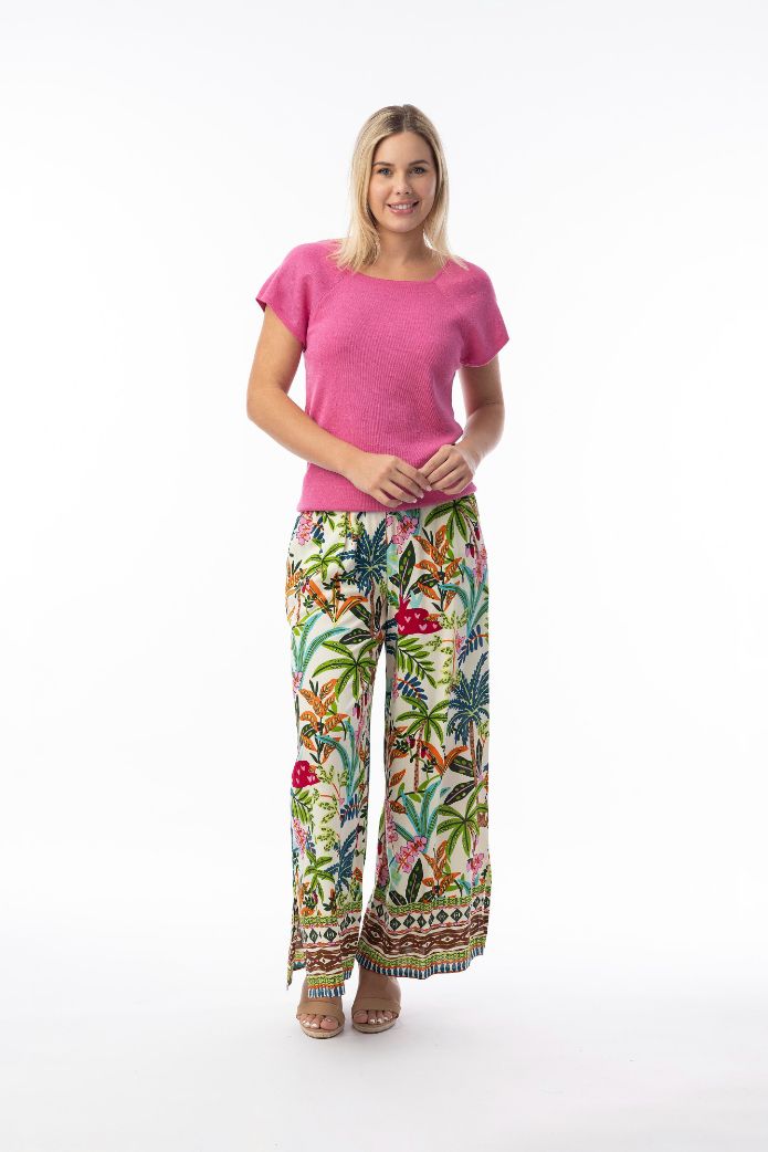 Orientique Broek print groen 32435
