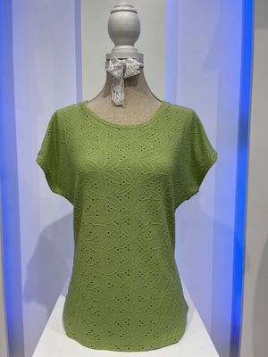 Smisses T-shirt broderie groen k32214