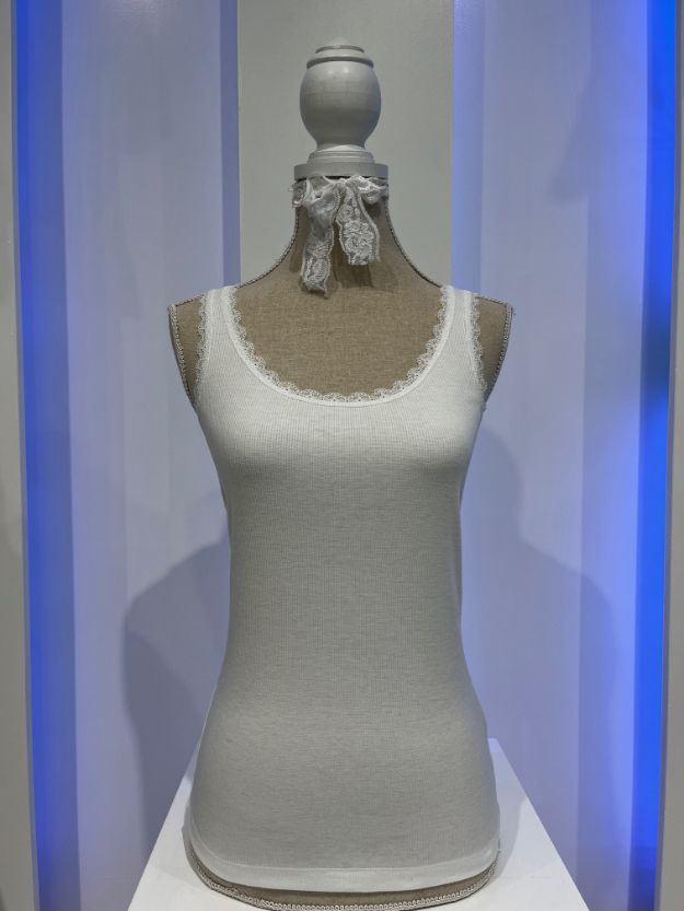 Smisses top kant katoen offwhite k32205