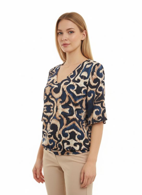 Batida Blouson print marine 2389