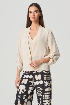 Batida Vest crepe ecru 2484