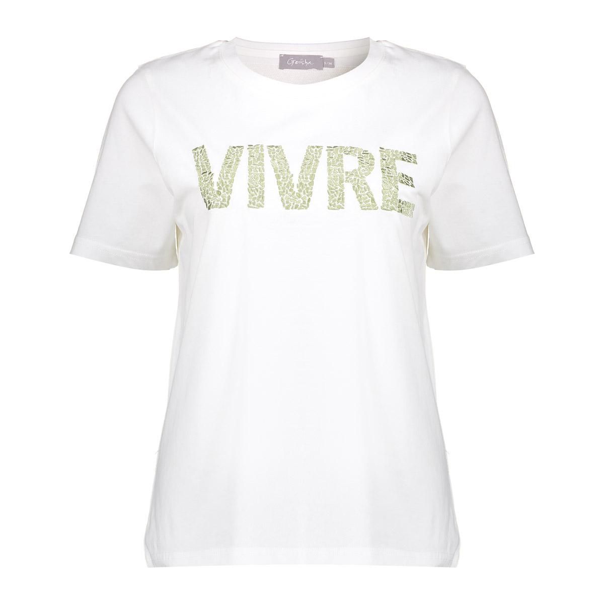 Geisha T-shirt vivre off-white 62069-24
