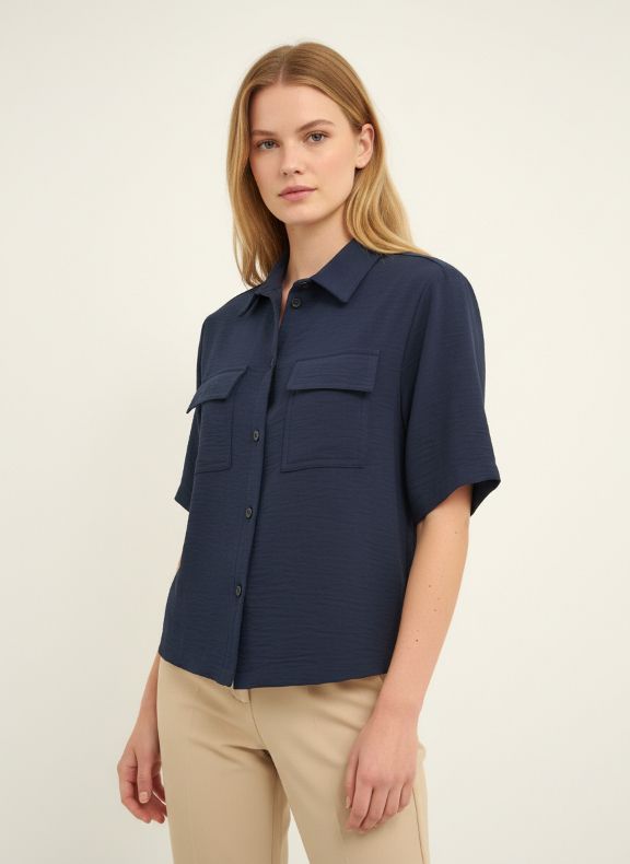 Batida Blouse crepe marine 2485