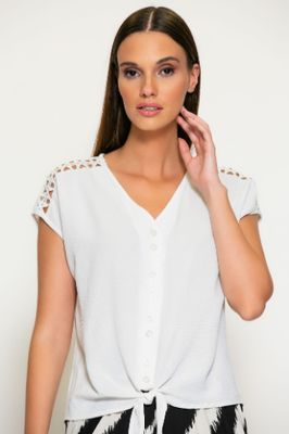 Batida Knoop blouse offwhite 2486
