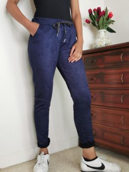 House of Smits Broek eloise suedine marine E93E