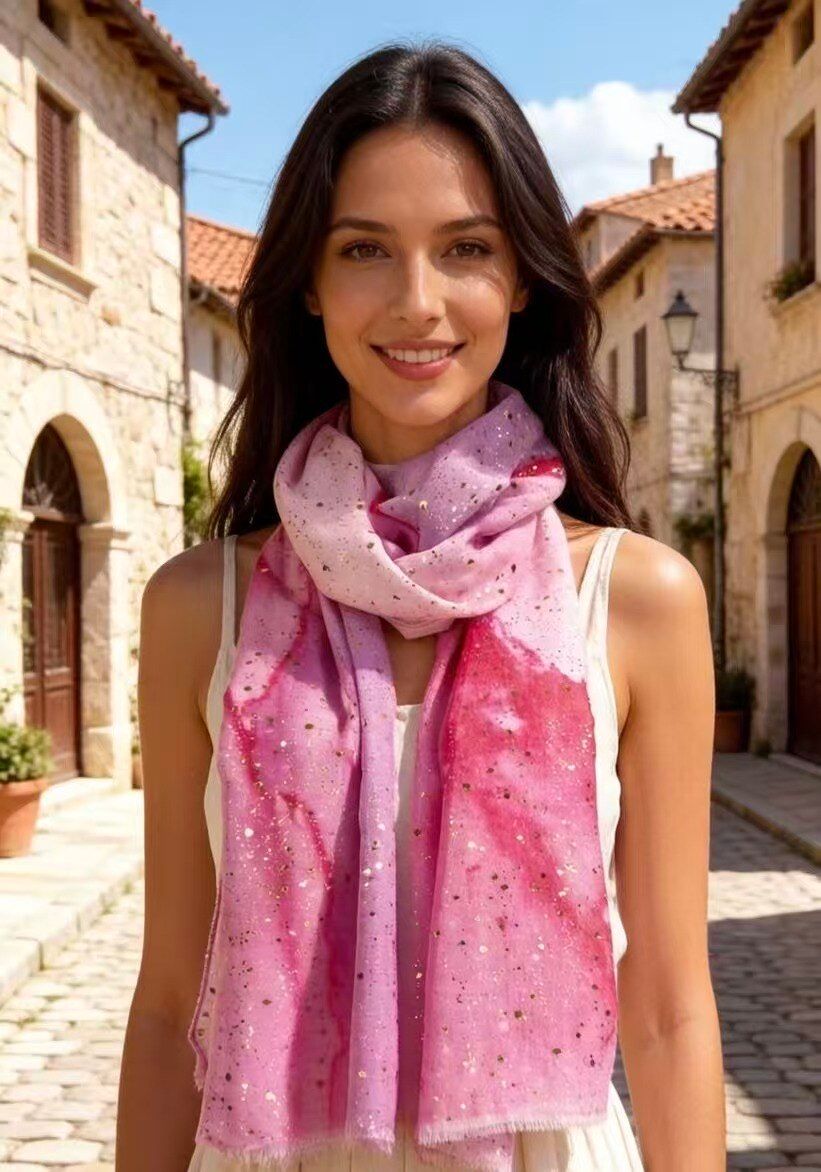 House of Smits Shawl spikkel rose pfs113187