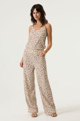 Garcia Broek crinkle leopard shade P260314