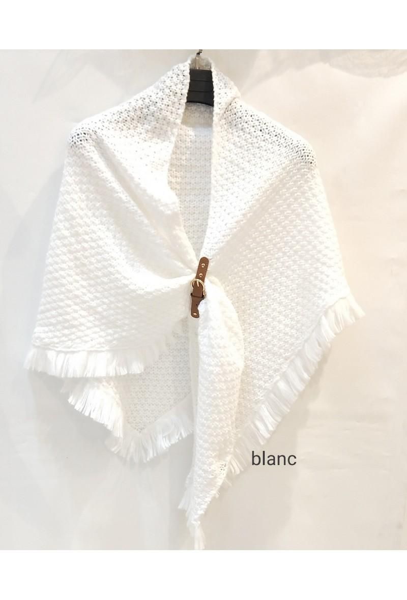 House of Smits omslagdoek franjes off white ewjl3163