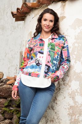 Orientique Jacket ponte fuchsia 23101