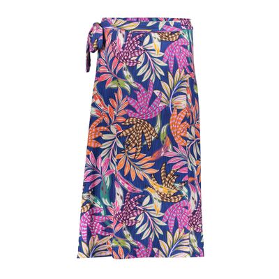 Geisha Skirt long jersey AOP blue 66070-60 JILL